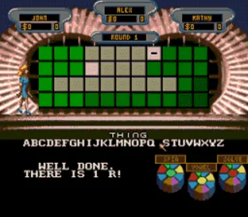 Wheel of Fortune (USA) screen shot game playing